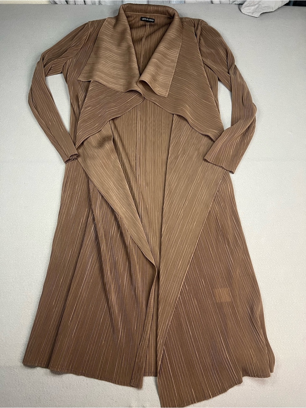Leo & Ugo longline ribbed open front cardigan size medium